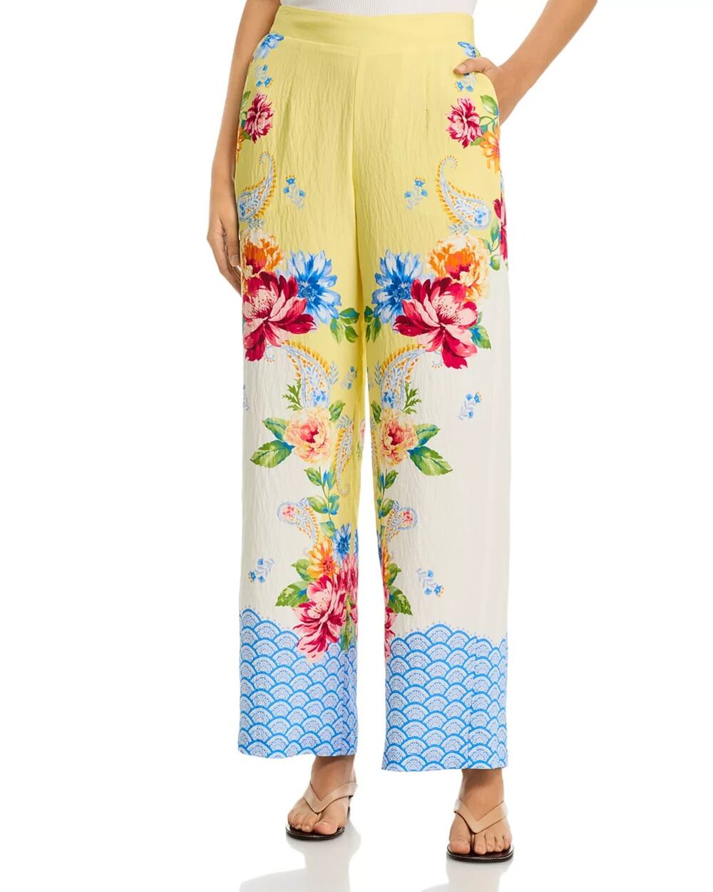 T Tahari Printed Pants Multi Size S 3718